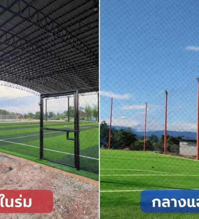 สนามฟุตบอลหญ้าเทียม ในร่ม และ กลางแจ้ง