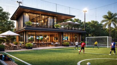 คลับเฮ้าส์สำหรับสนามฟุตบอลหญ้าเทียม