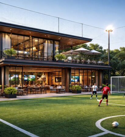 คลับเฮ้าส์สำหรับสนามฟุตบอลหญ้าเทียม