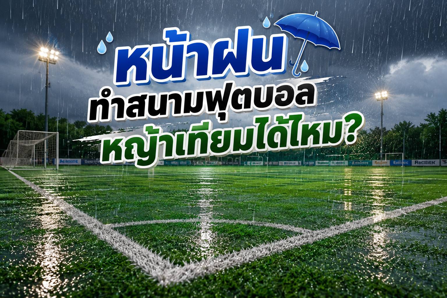 หน้าฝนทำสนามฟุตบอลหญ้าเทียมได้หรือไม่?