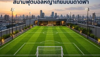 สนามฟุตบอลหญ้าเทียมบนดาดฟ้า