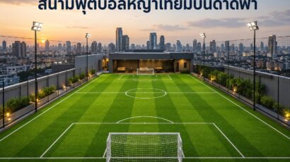 สนามฟุตบอลหญ้าเทียมบนดาดฟ้า