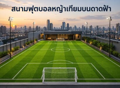 สนามฟุตบอลหญ้าเทียมบนดาดฟ้า
