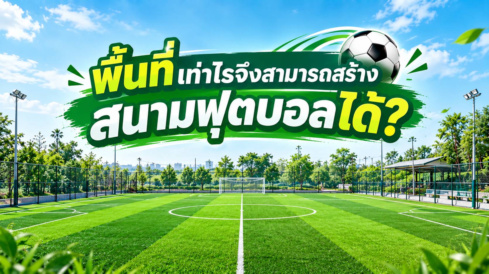 พื้นที่เท่าไรจึงสามารถสร้างสนามฟุตบอลได้?